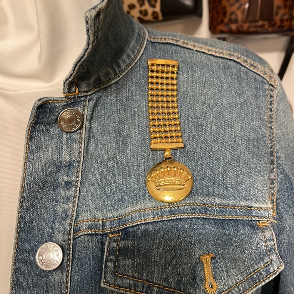 Vintage Chanel pin 1970's 4 1/2” x 1-3/8”